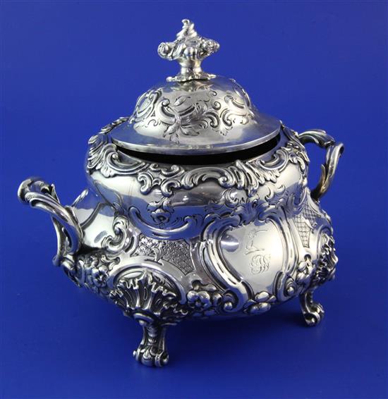 A Victorian silver two handled sucrier by Edward, John & William Barnard, 23.5 oz.